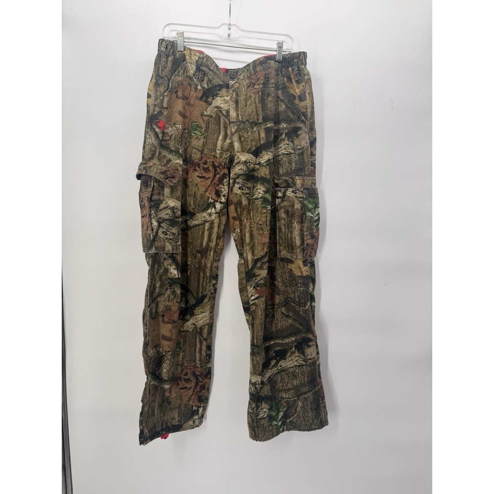 Mossy Oak Break-Up Infinity Camo Cargo Pants Womens Pink Logo Hunting Size Large